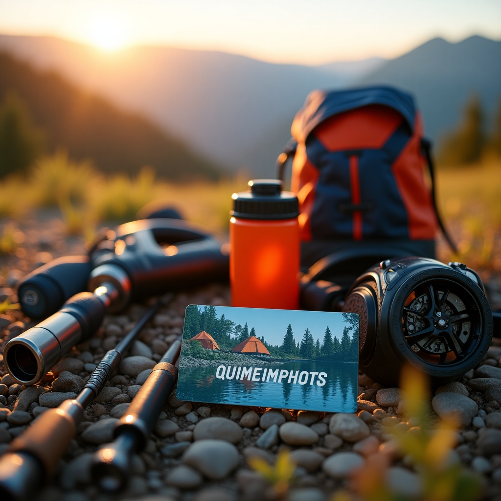 Outdoor adventure gear purchased with gift cards